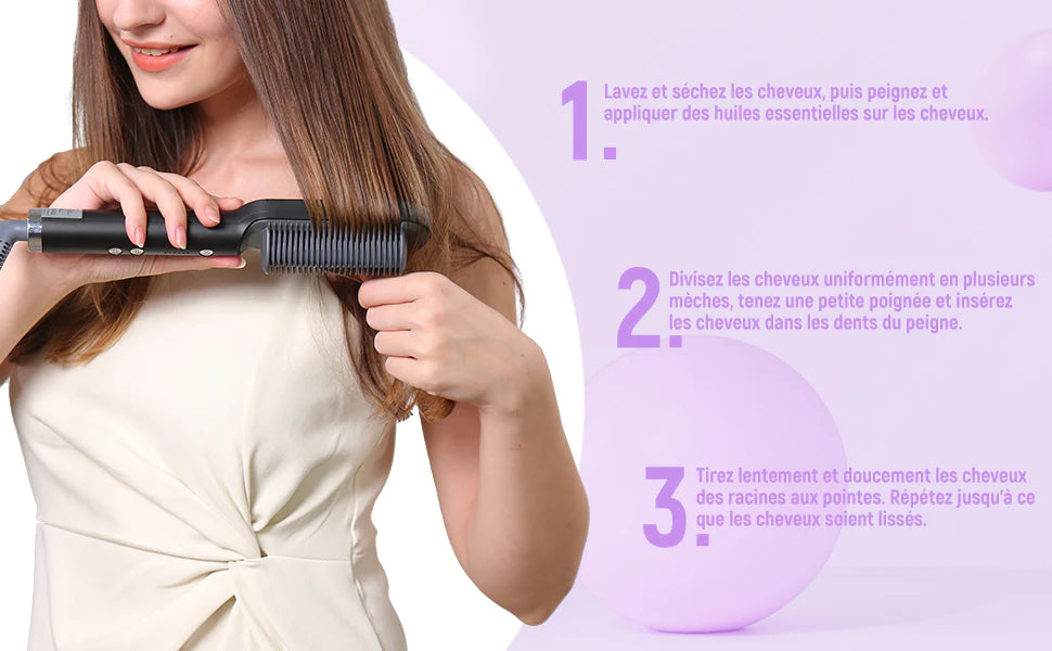 Brosse lissante à effet immédiat